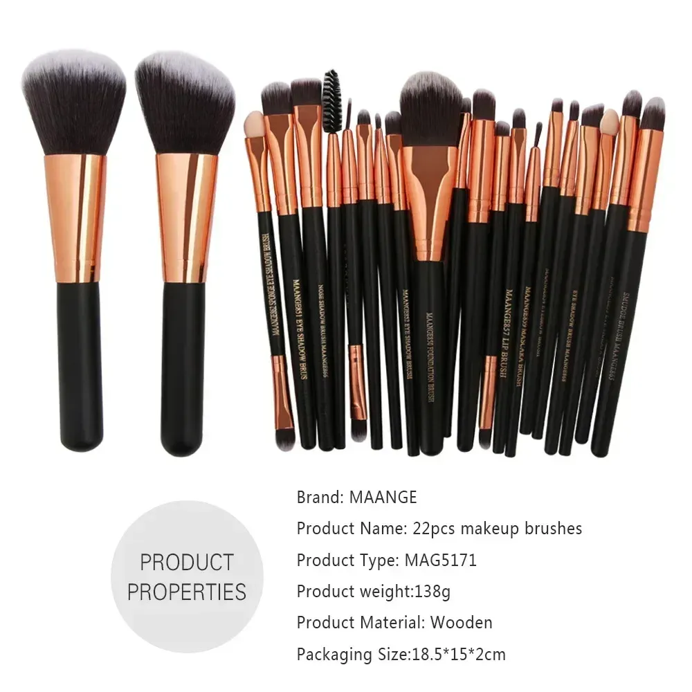 Détail des pinceaux de maquillage