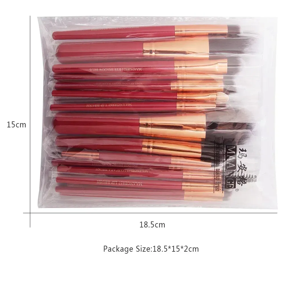 Ensemble de pinceaux de maquillage, finition soignée