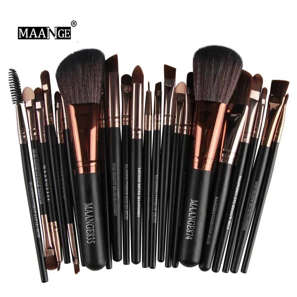 Ensemble de pinceaux de maquillage professionnels, kit de pinceaux de maquillage, pinceaux pour fard à paupières, eye-liner et cosmétiques (lot de 3, 13 ou 22 pièces) 7