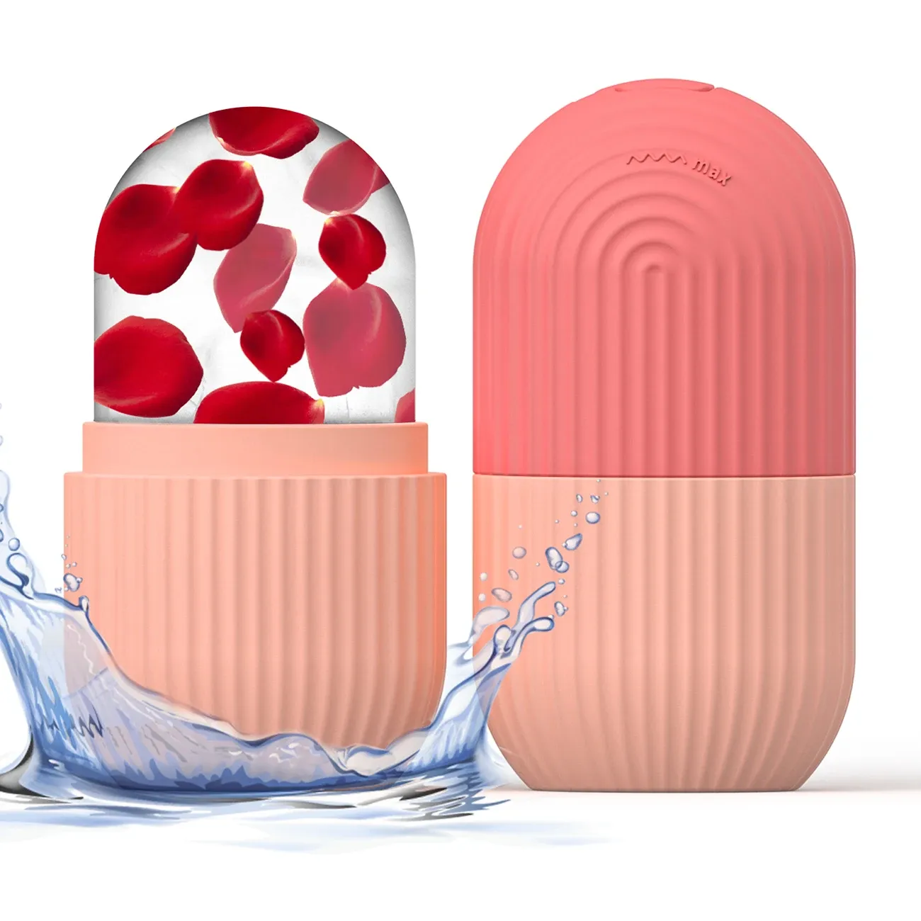 Moule à glaçons en silicone pour soins du visage avec rouleau à glace