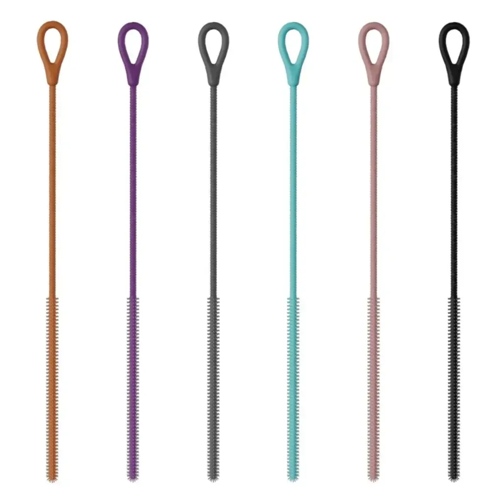 Brosse de nettoyage réutilisable en silicone pour pailles souples, longue et polyvalente 2