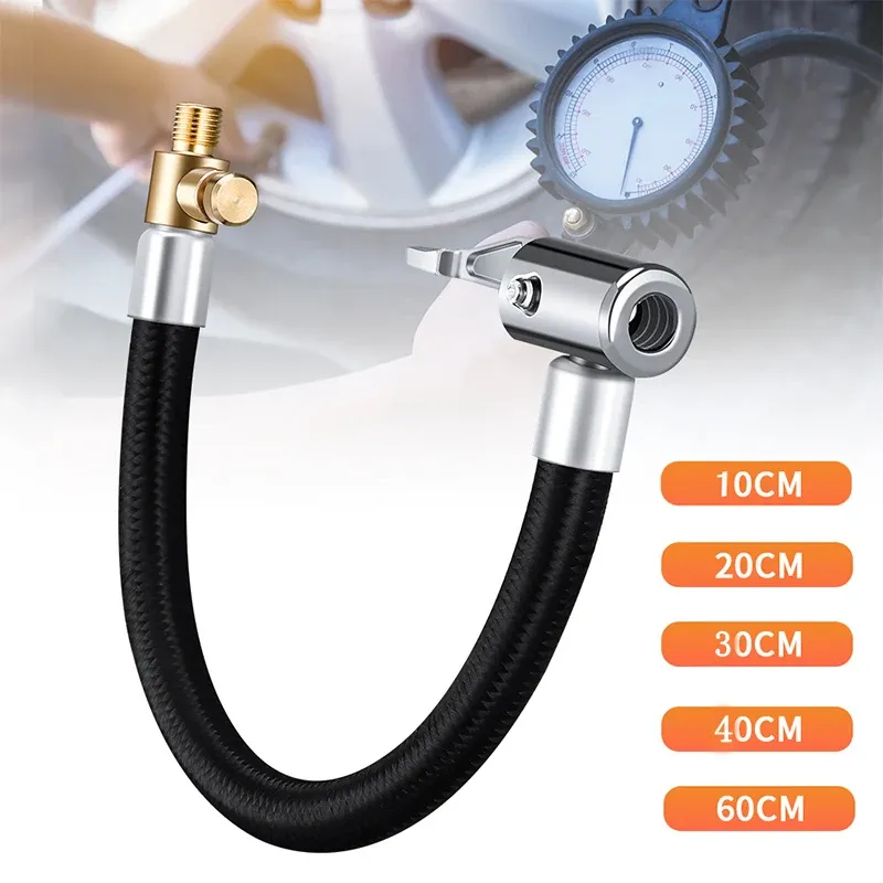 Rallonge de tuyau de gonflage pour pneus de voiture et de moto, 10, 20, 30 et 60 cm 2