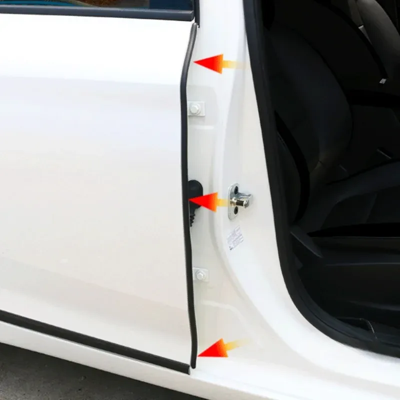 Bande d'étanchéité de porte de voiture 8 m, 5 trous, type B, isolation phonique et anti-poussière 4
