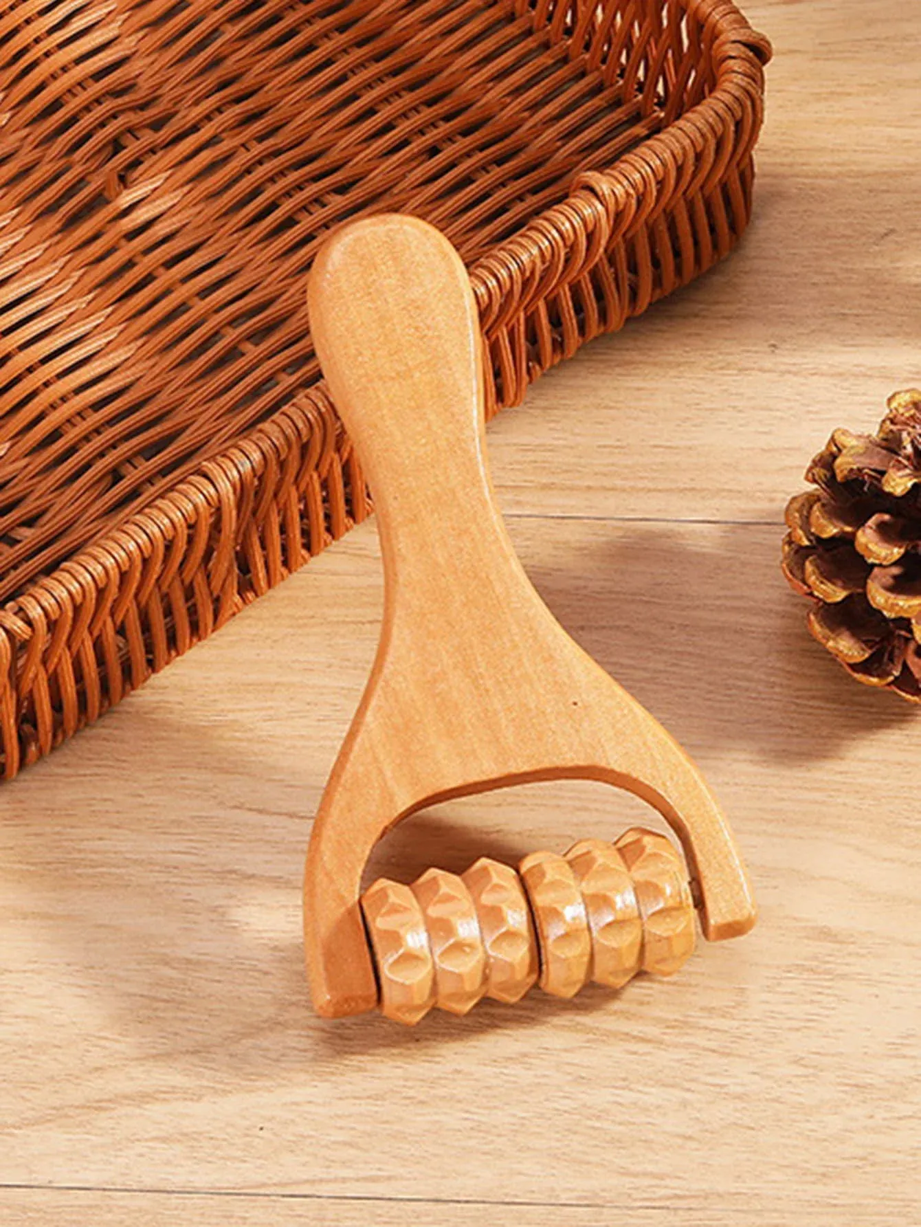 Rouleau de massage en bois pour le corps, le visage, les épaules, le cou et les mains