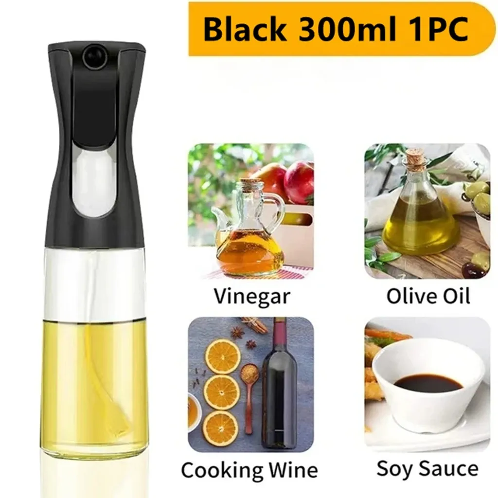 Pulvérisateur d'huile 200 ml / 300 ml, lot de 3 et 1 pièce, distributeur d'huile de cuisine pour le fitness, la perte de graisse, le camping et le barbecue 15