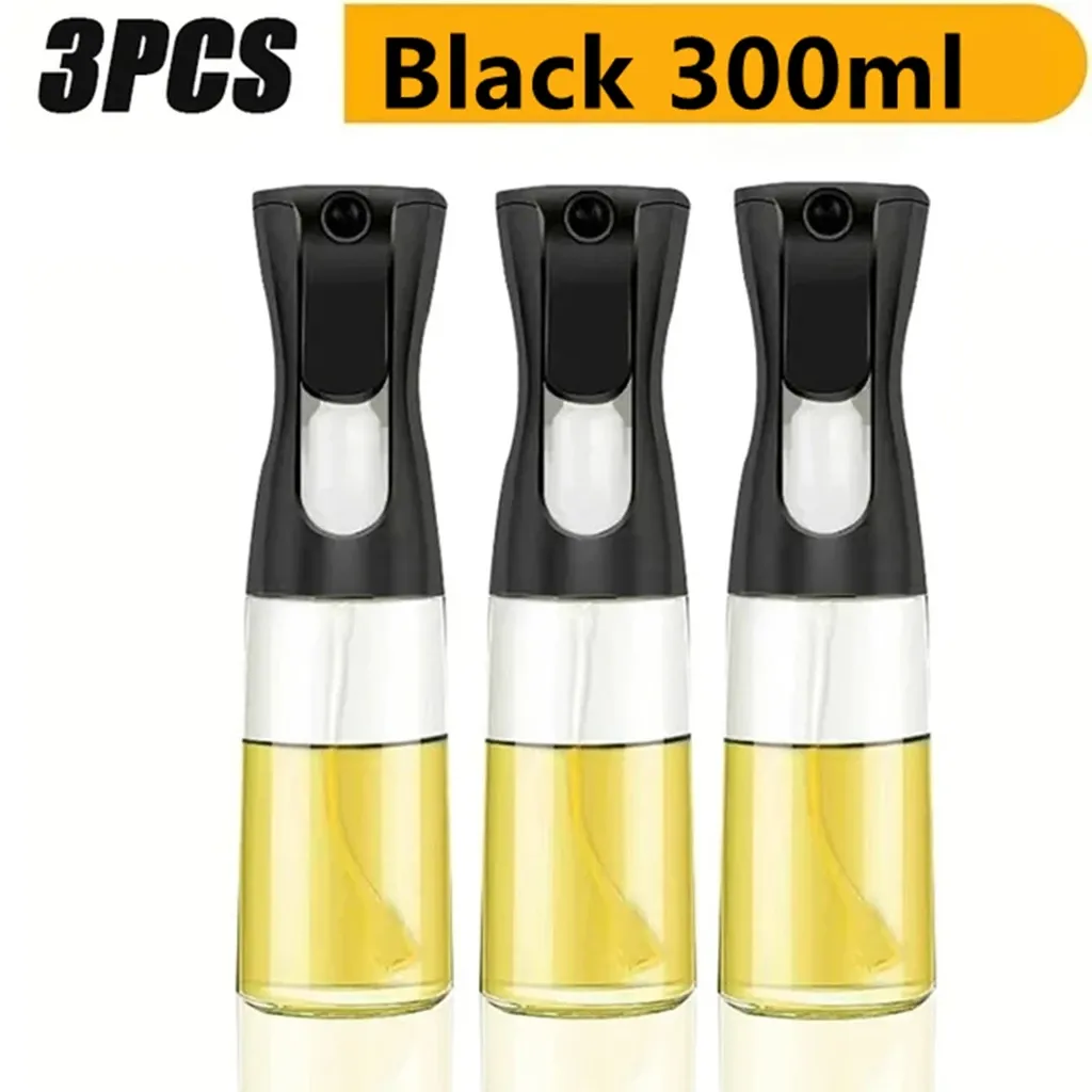 Pulvérisateur d'huile 200 ml / 300 ml, lot de 3 et 1 pièce, distributeur d'huile de cuisine pour le fitness, la perte de graisse, le camping et le barbecue 11