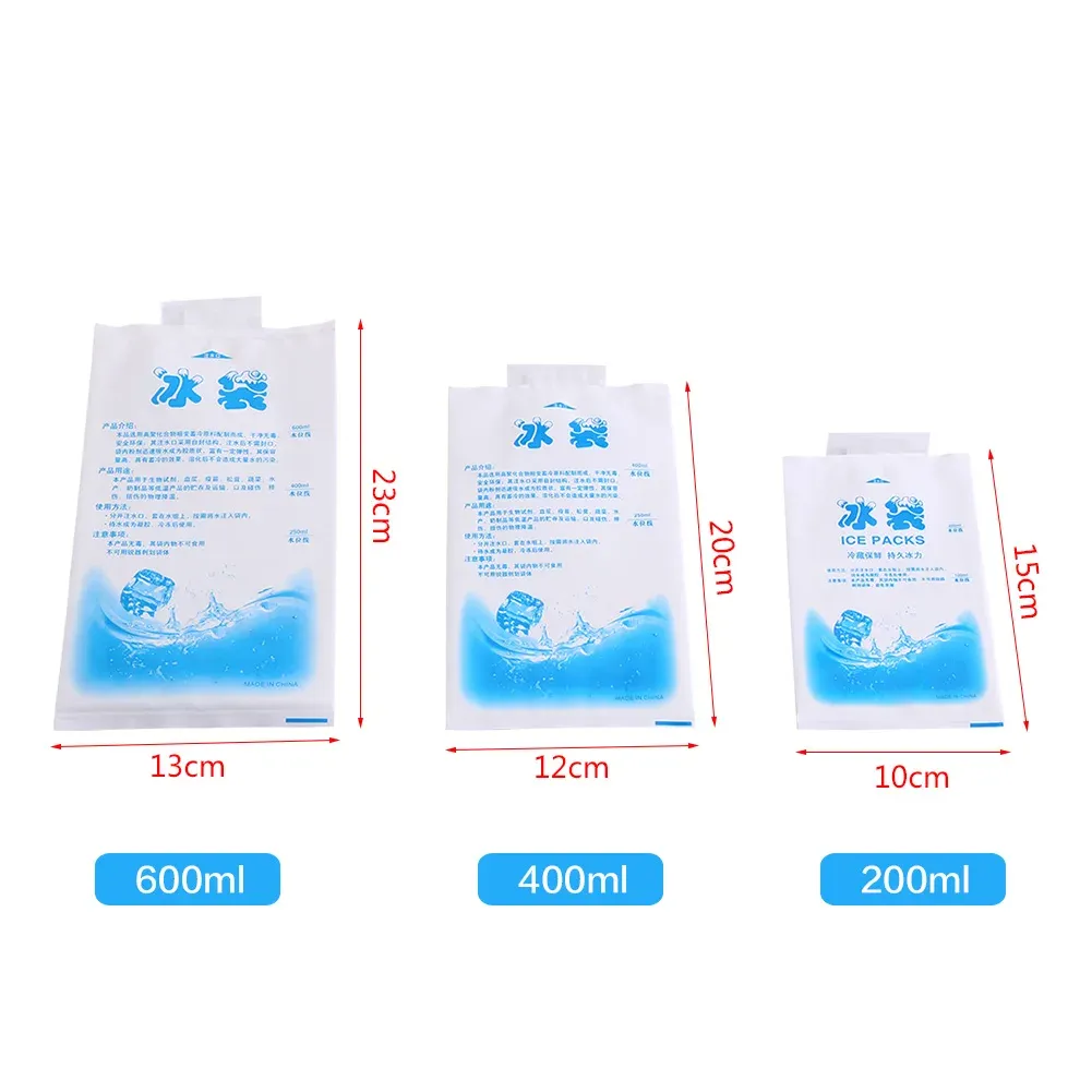 Lot de 10 compresses froides en gel réutilisables pour soulager les douleurs et les blessures, sûres et écologiques, 200/400 ml 6