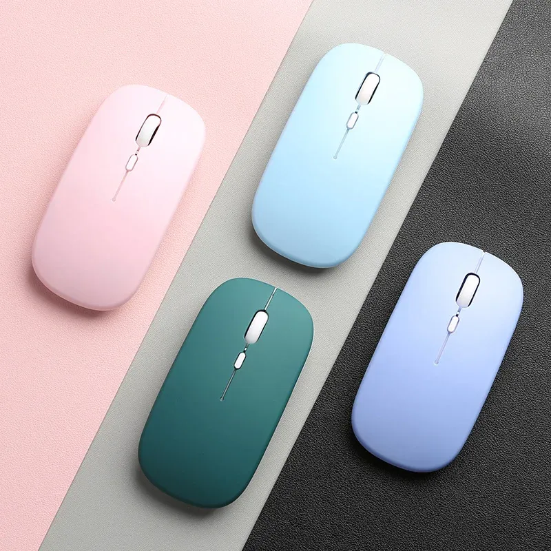 Souris Bluetooth sans fil ultra-fine pour ordinateur portable et tablette, compatible iPad, Android et Windows
