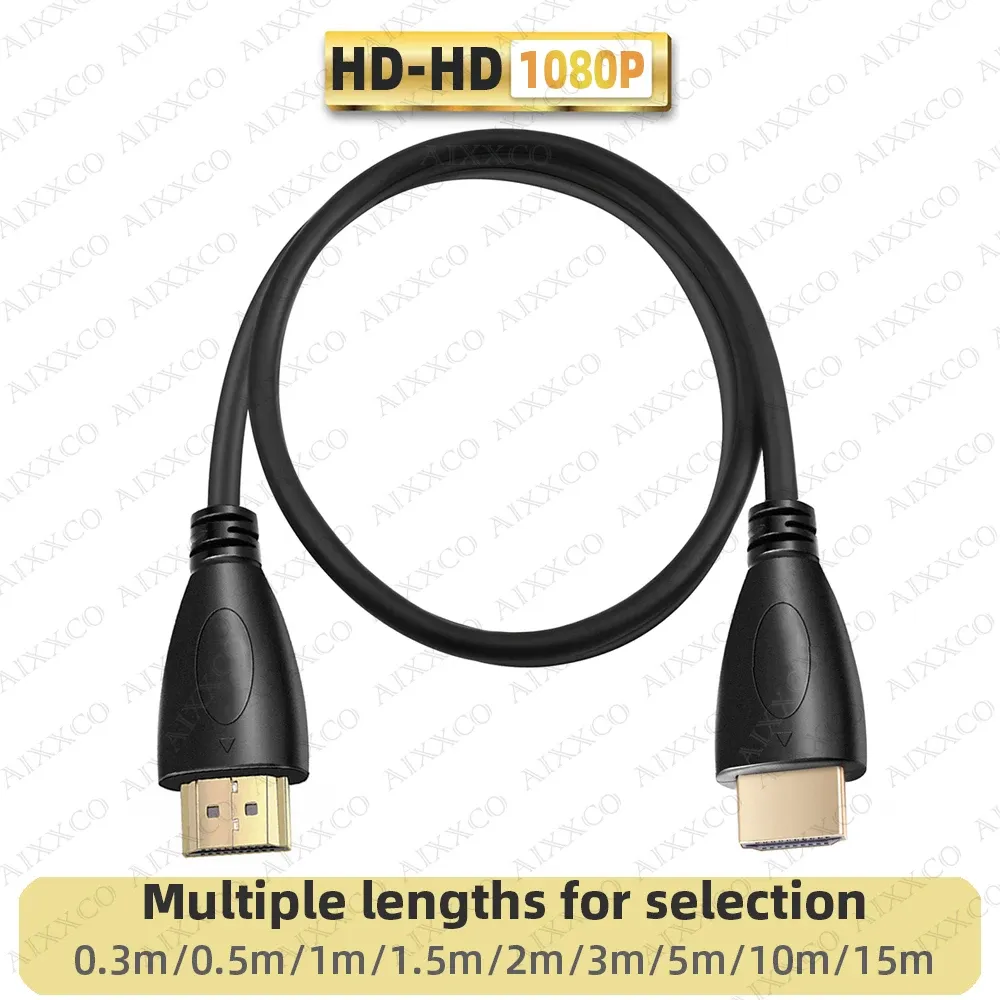 Câble HDMI plaqué or compatible AIXXCO, 1.4, 1080p, 3D, pour HDTV 6