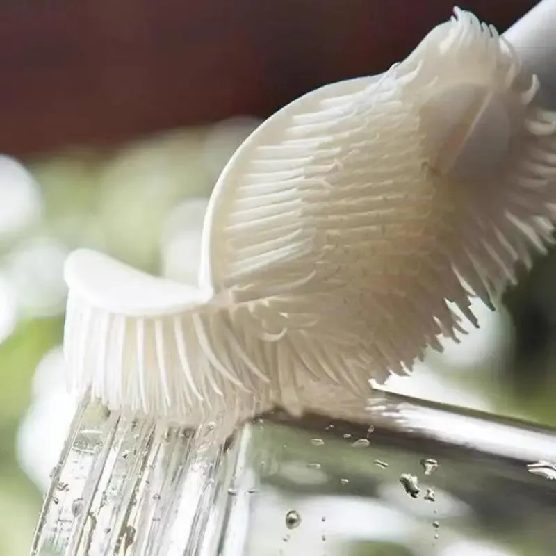 Brosse de nettoyage pliable en silicone à 360 degrés avec long manche, réutilisable, pour bouteilles, tasses et verres 4