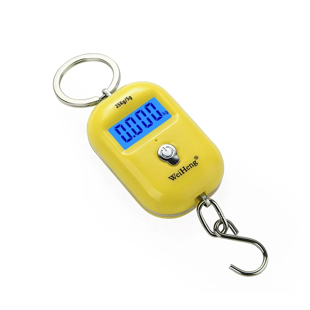 Mini balance numérique de pêche 25 kg / 10 g, portable et suspendue, pour peser les bagages 7
