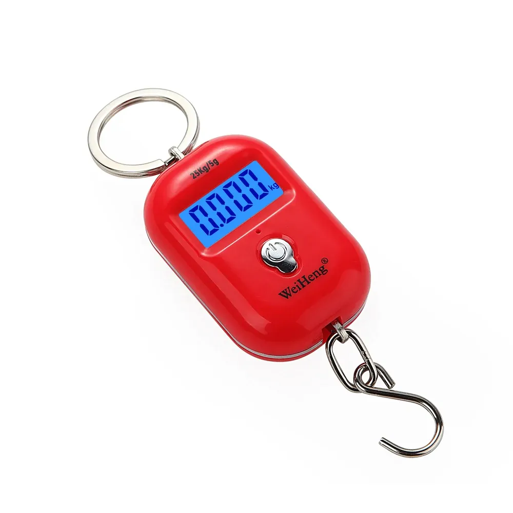 Mini balance numérique de pêche 25 kg / 10 g, portable et suspendue, pour peser les bagages 9