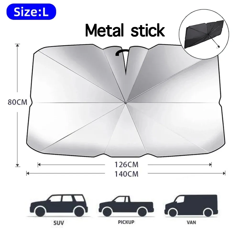 Pare-soleil pliable pour pare-brise de voiture, protection thermique portable, modèle incurvé pour vitres avant 12