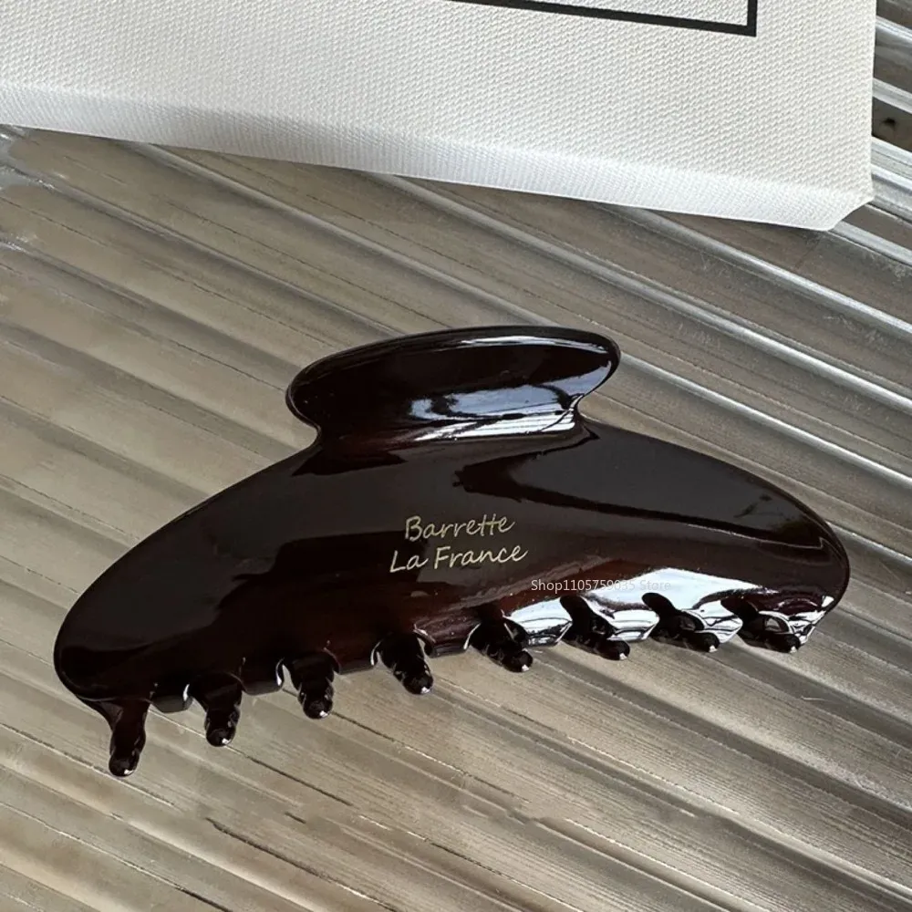 Grandes pinces à cheveux en forme de crabe, pince requin en acétate style rétro coréen, épingle à cheveux simple, accessoires de mode pour femmes et filles. 7