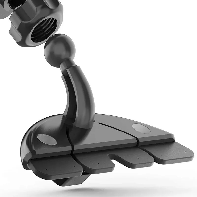 Support de téléphone portable pour fente CD de voiture à rotule sphérique 17 mm, compatible iPhone, Samsung et Xiaomi
