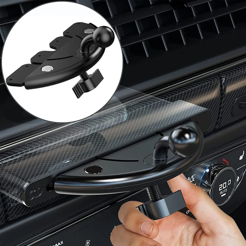 Support de téléphone portable pour fente CD de voiture à rotule sphérique 17 mm, compatible iPhone, Samsung et Xiaomi 4