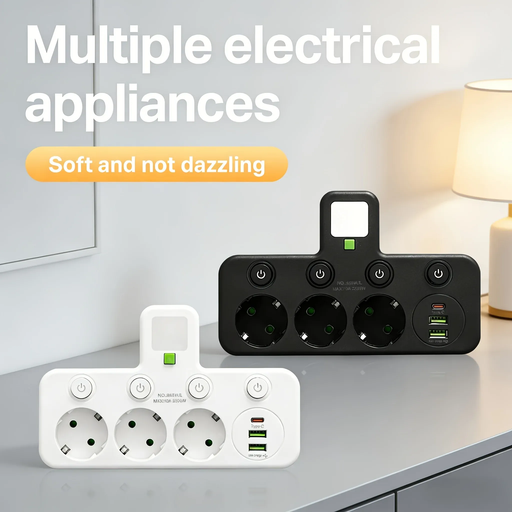 Chargeur mural avec ou sans port USB-C, disponible en deux versions : prise EU et prise standard, pour usage domestique - Image 1