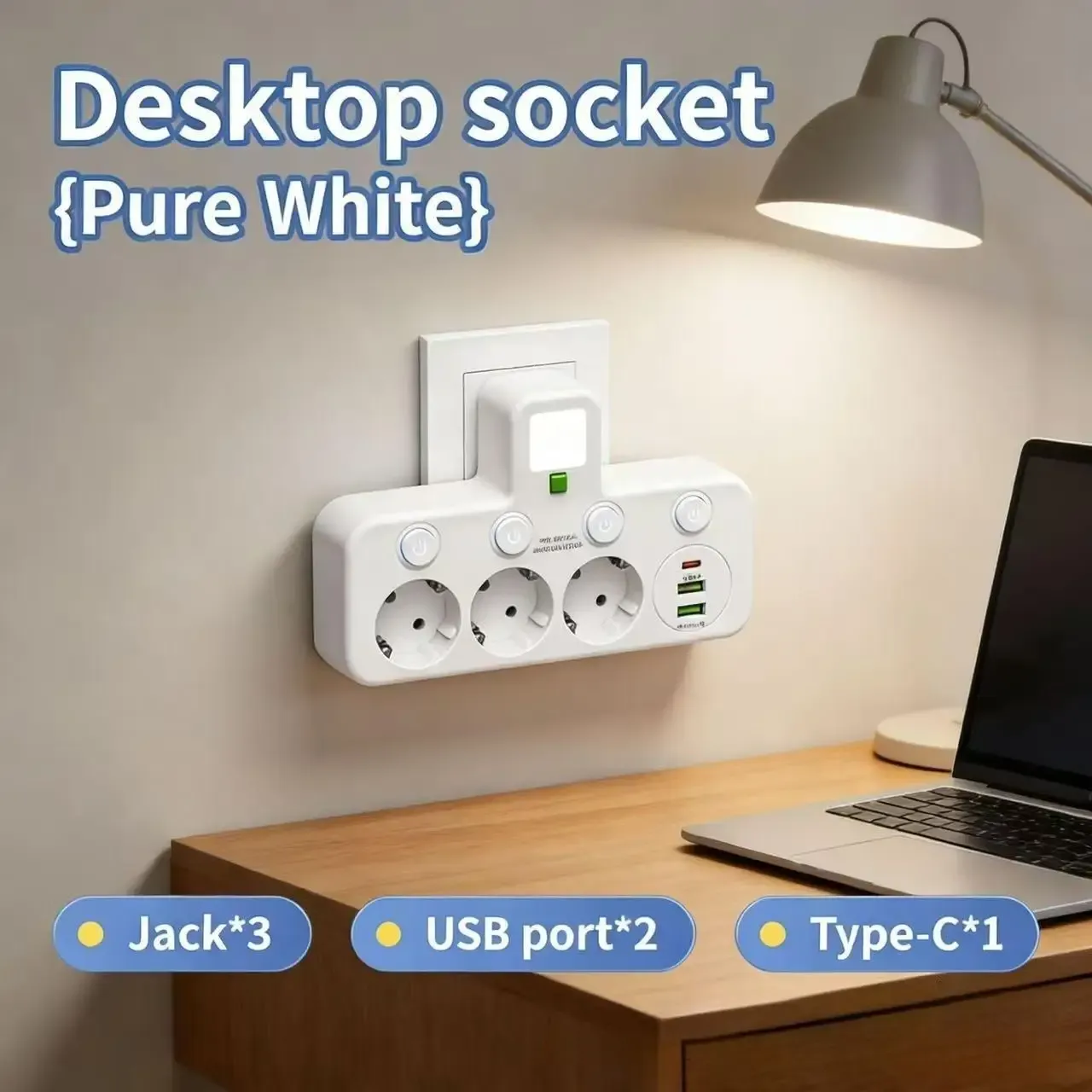 Chargeur mural avec ou sans port USB-C, disponible en deux versions : prise EU et prise standard, pour usage domestique 3