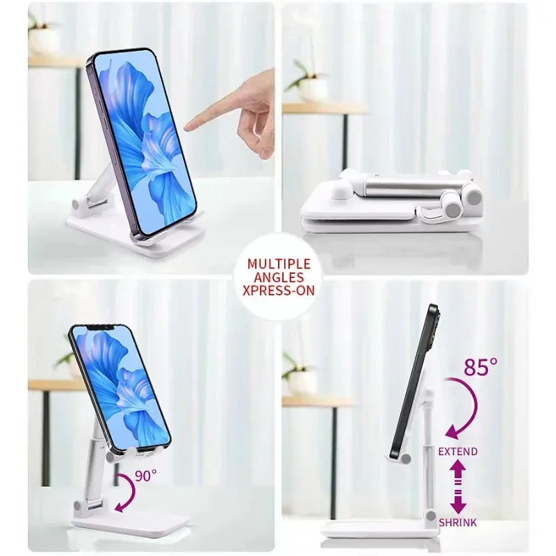 Support de téléphone et tablette de bureau flexible et réglable pour iPhone 17, 16, 15, 14, Samsung, Xiaomi 3