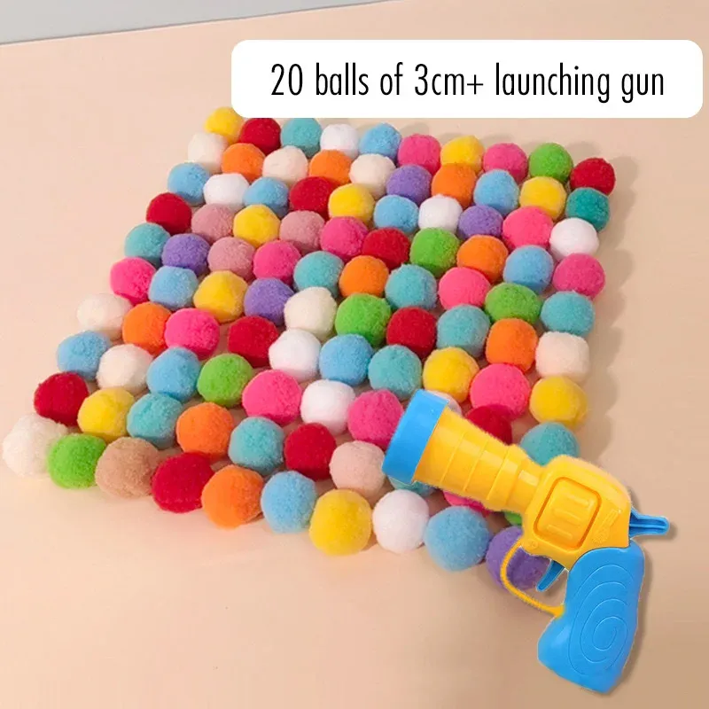 Balle en peluche interactive pour chat avec lanceur silencieux et balle rebondissante 14