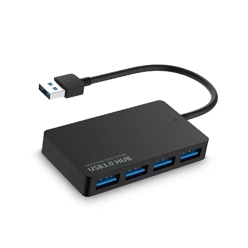 Hub USB 2.0 haute vitesse à 4 ports, adaptateur séparateur de données, extension Plug and Play multisystème pour une connectivité optimisée 7