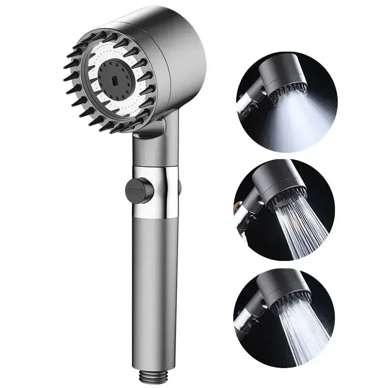 Pommeau de douche haute pression à économie d'eau avec filtre, 3 modes de jet réglables 11
