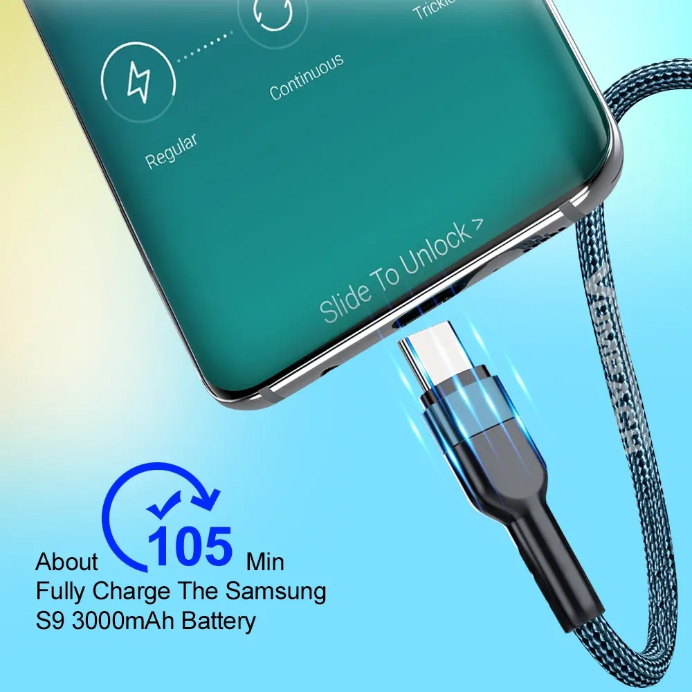 Câble USB-C rapide, compatibilité smartphone