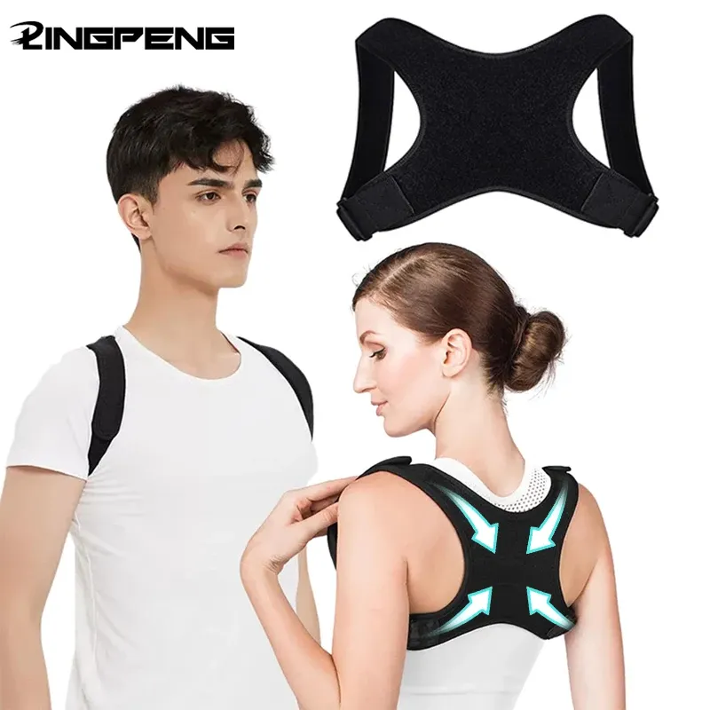 Correcteur de posture léger et réglable, ceinture de soutien dorsal pour améliorer la posture assise 1