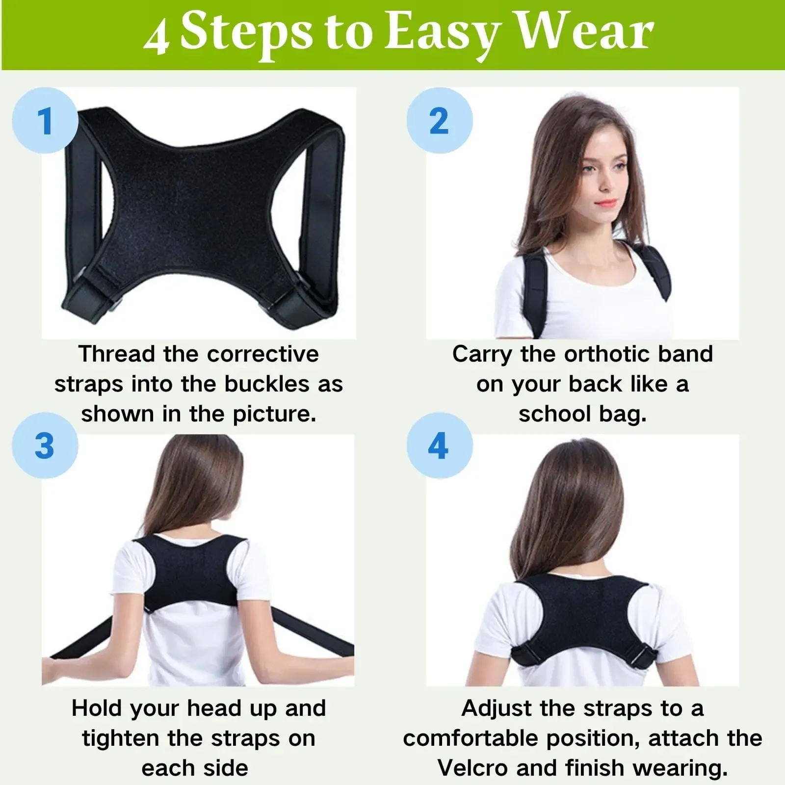 Supports durables du correcteur de posture