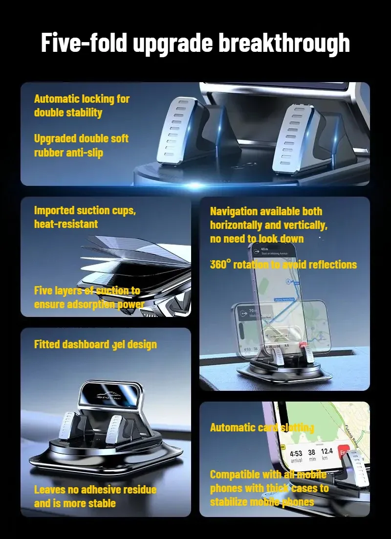 Support de téléphone pour voiture, détail du design