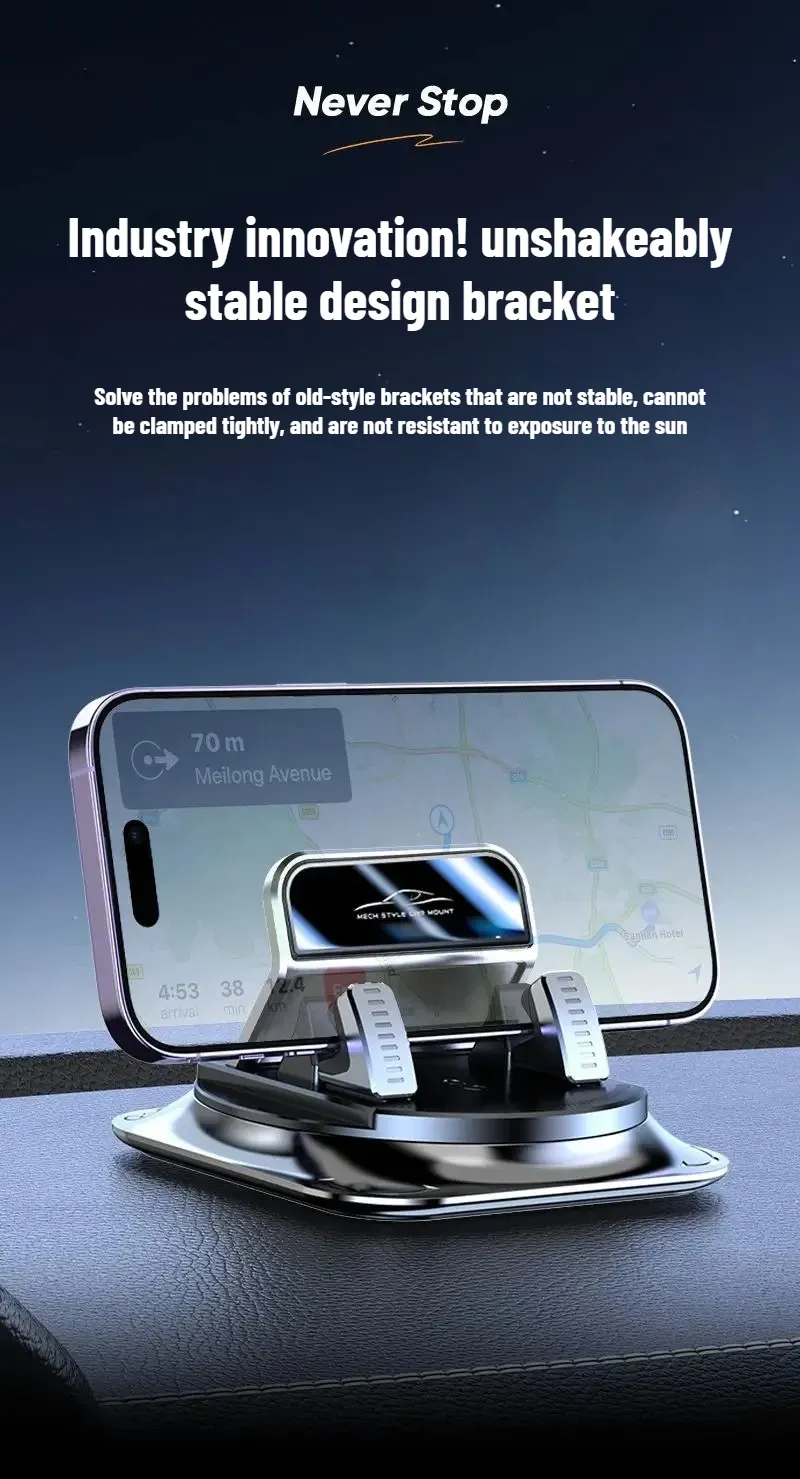 Support de téléphone pour voiture antidérapant vue d'ensemble