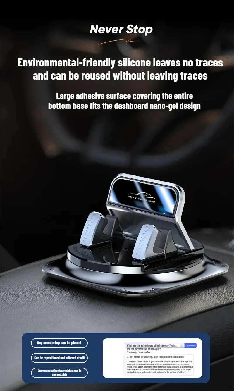 Support téléphone voiture, finition soignée