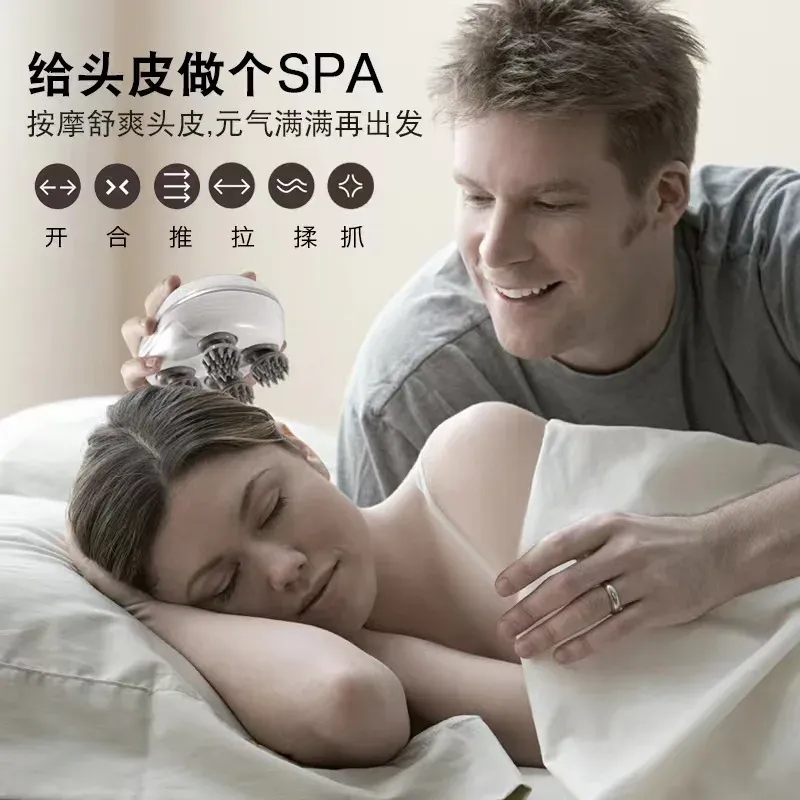 Masseur électrique du cuir chevelu, expérience
