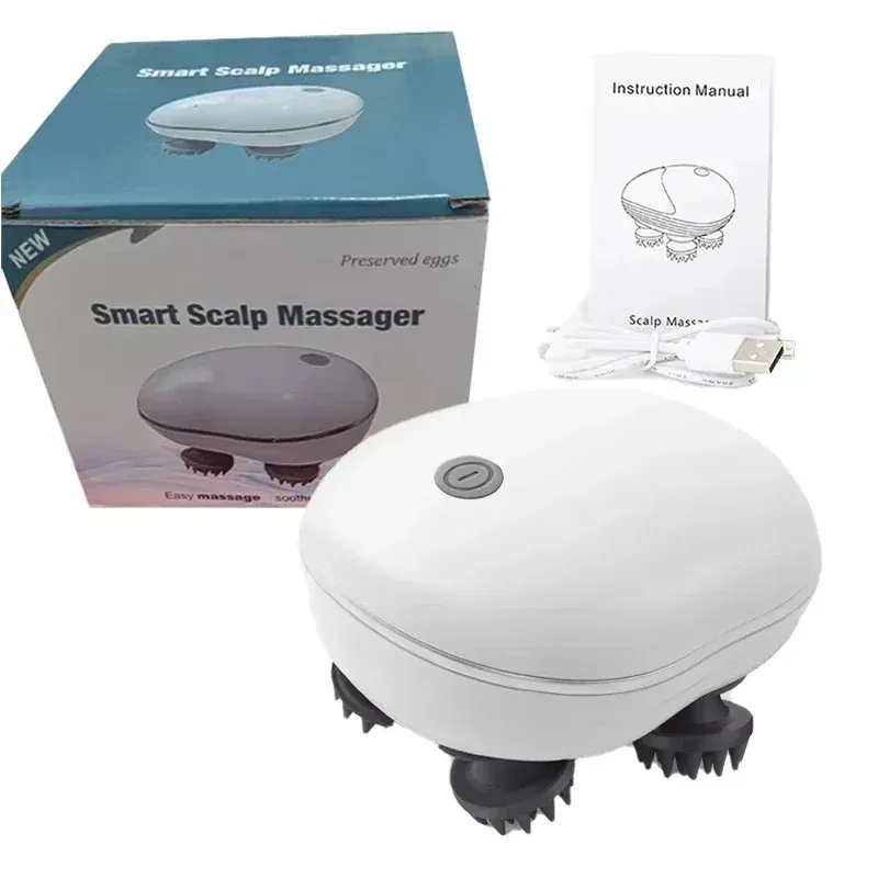 Masseur électrique de cuir chevelu à lumière rouge anti-stress pour le corps, soulage les tensions musculaires et la fatigue 7