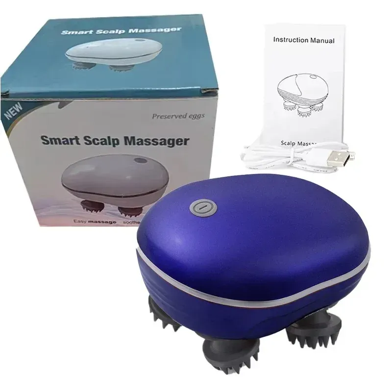 Masseur électrique de cuir chevelu à lumière rouge anti-stress pour le corps, soulage les tensions musculaires et la fatigue 9