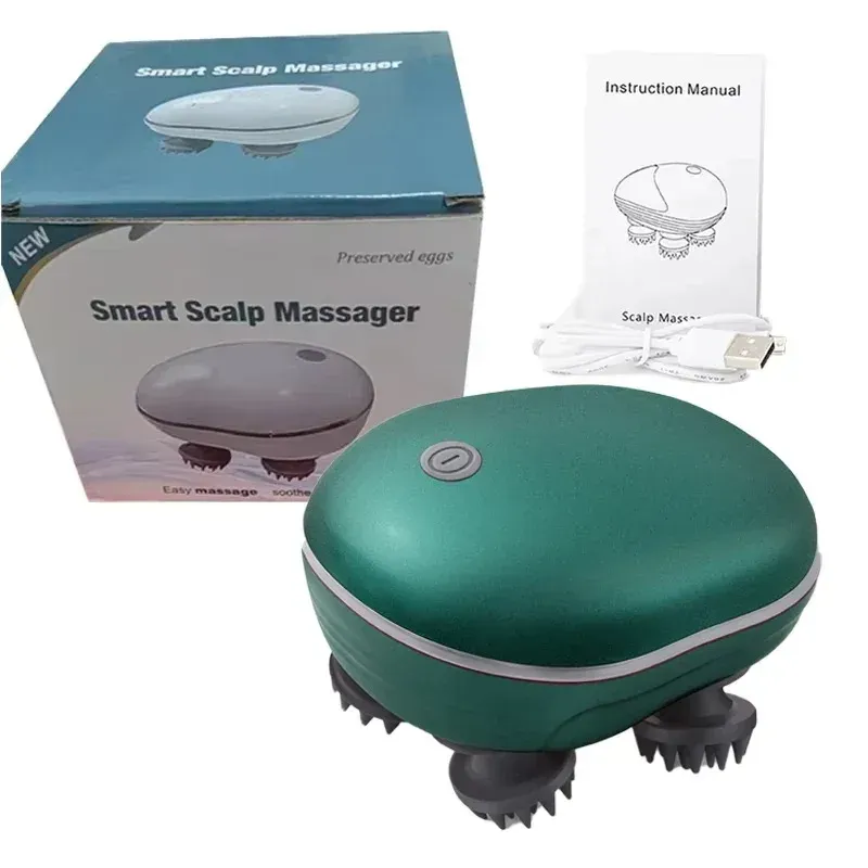 Masseur électrique de cuir chevelu à lumière rouge anti-stress pour le corps, soulage les tensions musculaires et la fatigue 8