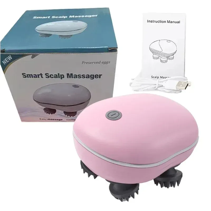 Masseur électrique de cuir chevelu à lumière rouge anti-stress pour le corps, soulage les tensions musculaires et la fatigue 12