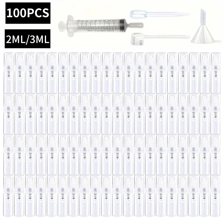 Vue d'ensemble des mini-flacons pulvérisateurs transparents