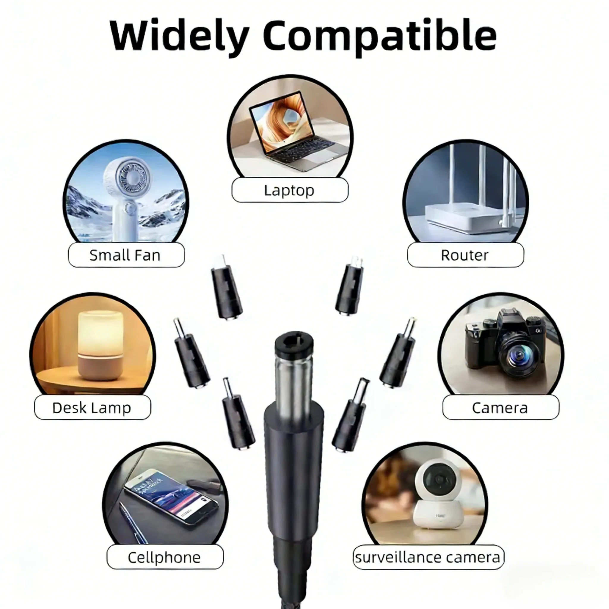 The title is already in French, so this is a cleanup: removing the sales-style repetition while keeping the technical details.

Câble d'alimentation USB-C vers DC 140 W, avec tension réglable 5 V, 9 V, 12 V, 15 V, 20 V et 28 V, pour ordinateur portable et routeur 6