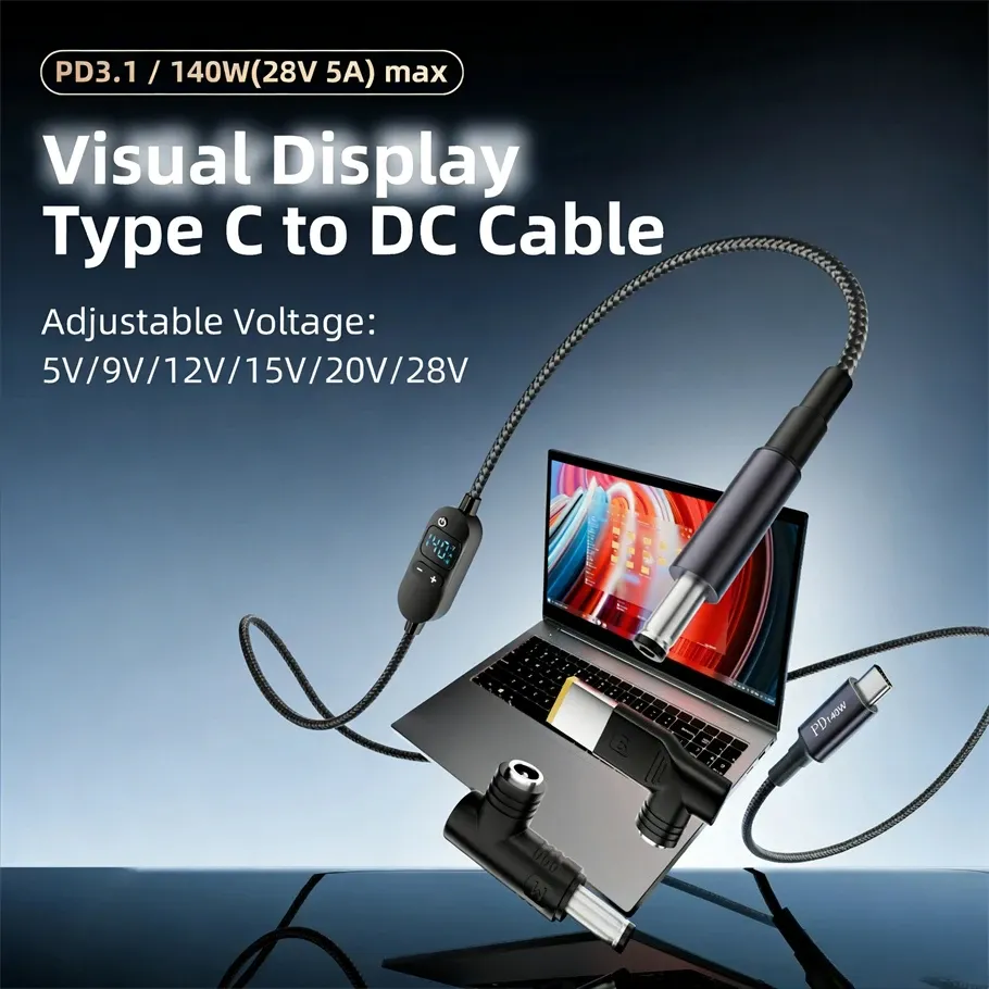 Détail du câble d'alimentation USB-C