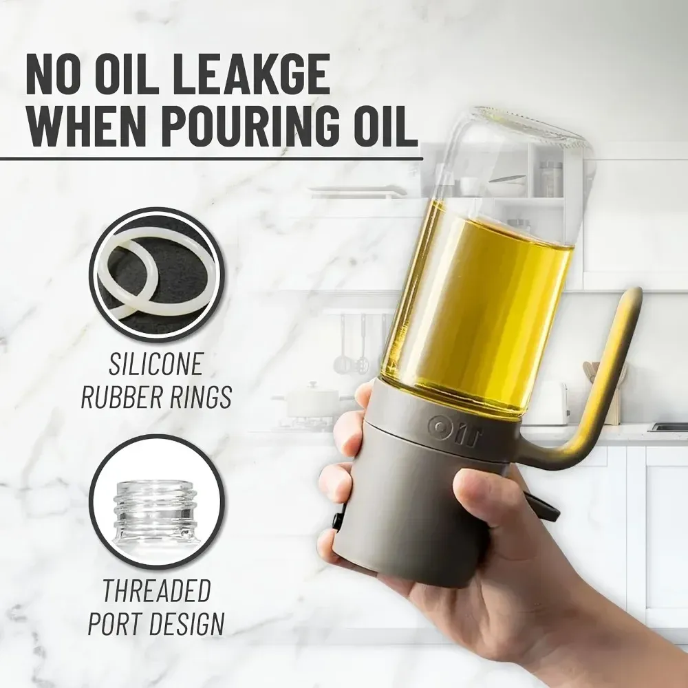 Pulvérisateur d'huile en verre pour friteuse à air, 2 en 1, rechargeable et anti-fuite, à brume fine 4