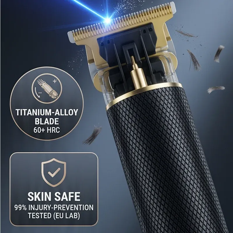 Tondeuse à cheveux électrique sans fil vintage, portable et rechargeable par USB, tondeuse professionnelle pour barbiers. 2