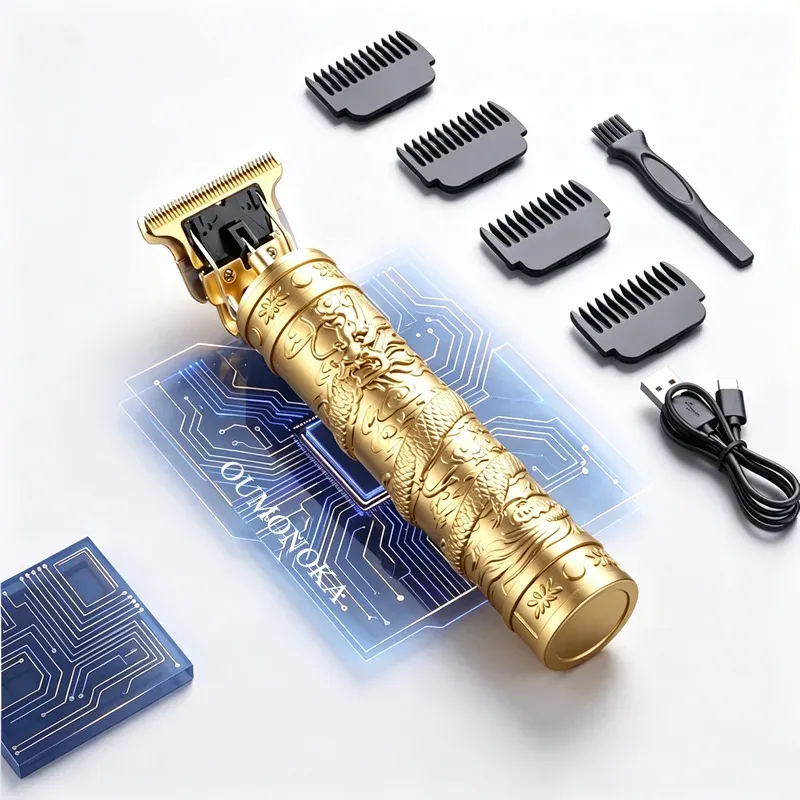 Tondeuse à cheveux électrique sans fil vintage, portable et rechargeable par USB, tondeuse professionnelle pour barbiers. 15