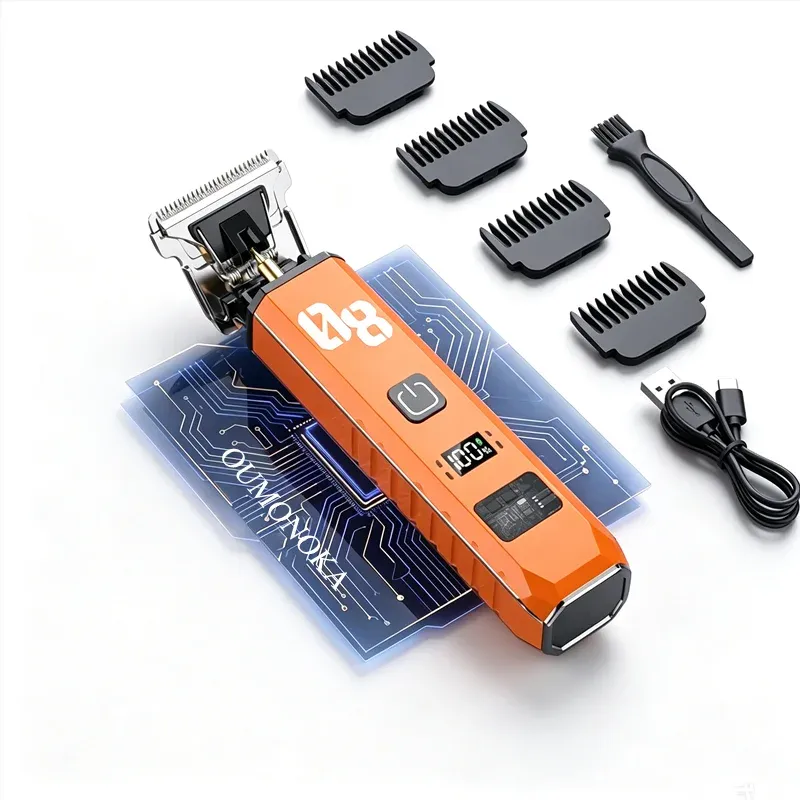 Tondeuse à cheveux électrique sans fil vintage, portable et rechargeable par USB, tondeuse professionnelle pour barbiers. 14