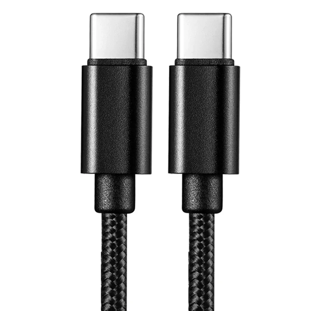 Câble USB-C tressé en nylon 60W pour iPhone 15, 16, 17 Pro Max, longueurs 1m, 2m et 3m, câble de charge rapide USB-C vers USB-C pour Samsung, Xiaomi et Huawei 7