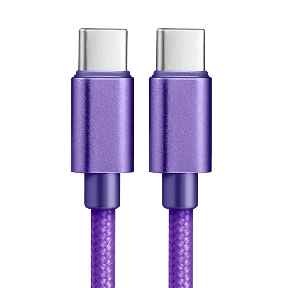 Câble USB-C tressé en nylon 60W pour iPhone 15, 16, 17 Pro Max, longueurs 1m, 2m et 3m, câble de charge rapide USB-C vers USB-C pour Samsung, Xiaomi et Huawei 11
