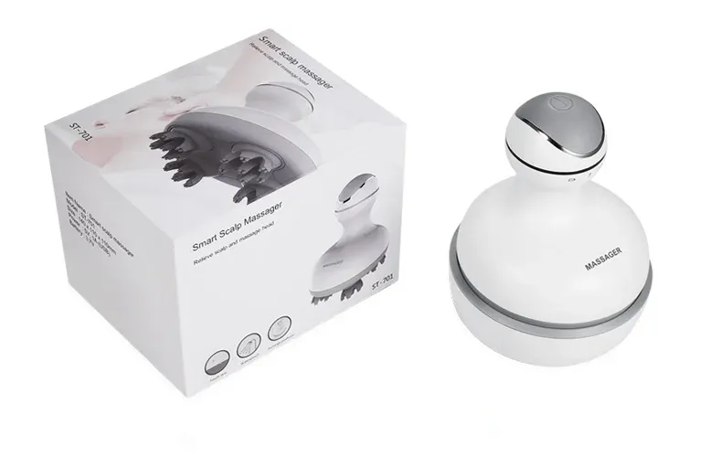 Masseur électrique sans fil pour cuir chevelu – Stimulation de la croissance capillaire, nettoyage en profondeur et relaxation 7