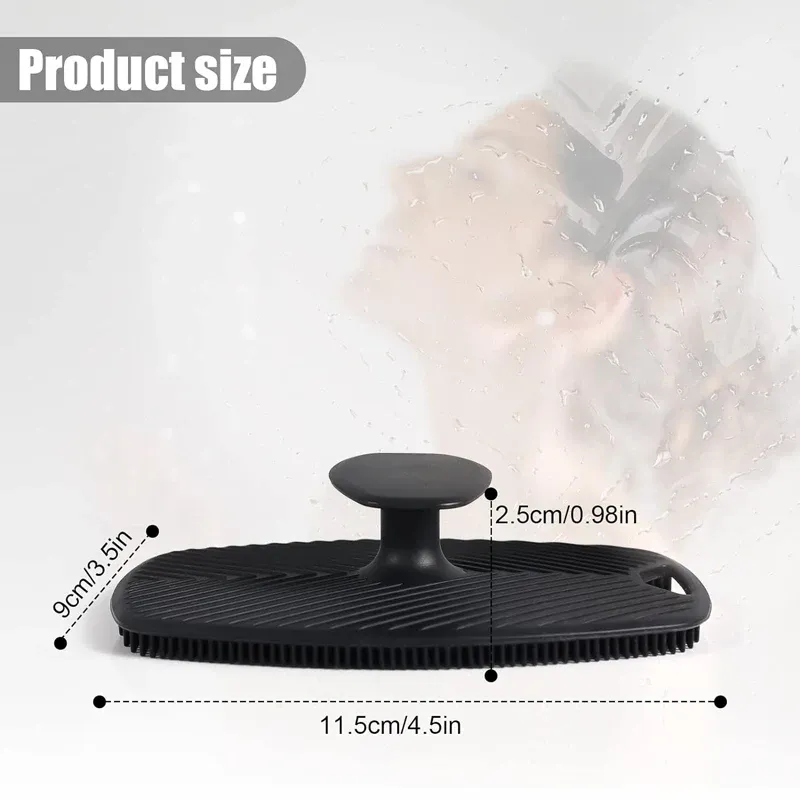 Brosse de douche exfoliante en silicone, design épuré