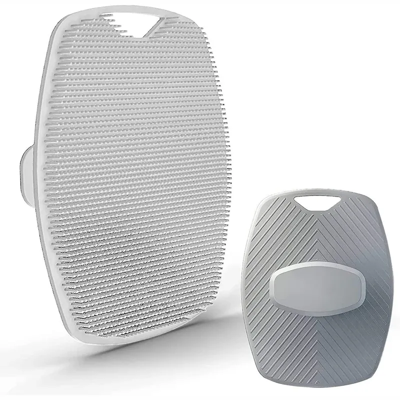 Brosse de douche exfoliante en silicone pour le corps et le visage, avec poignée, utilisable à sec ou humide, mixte 8
