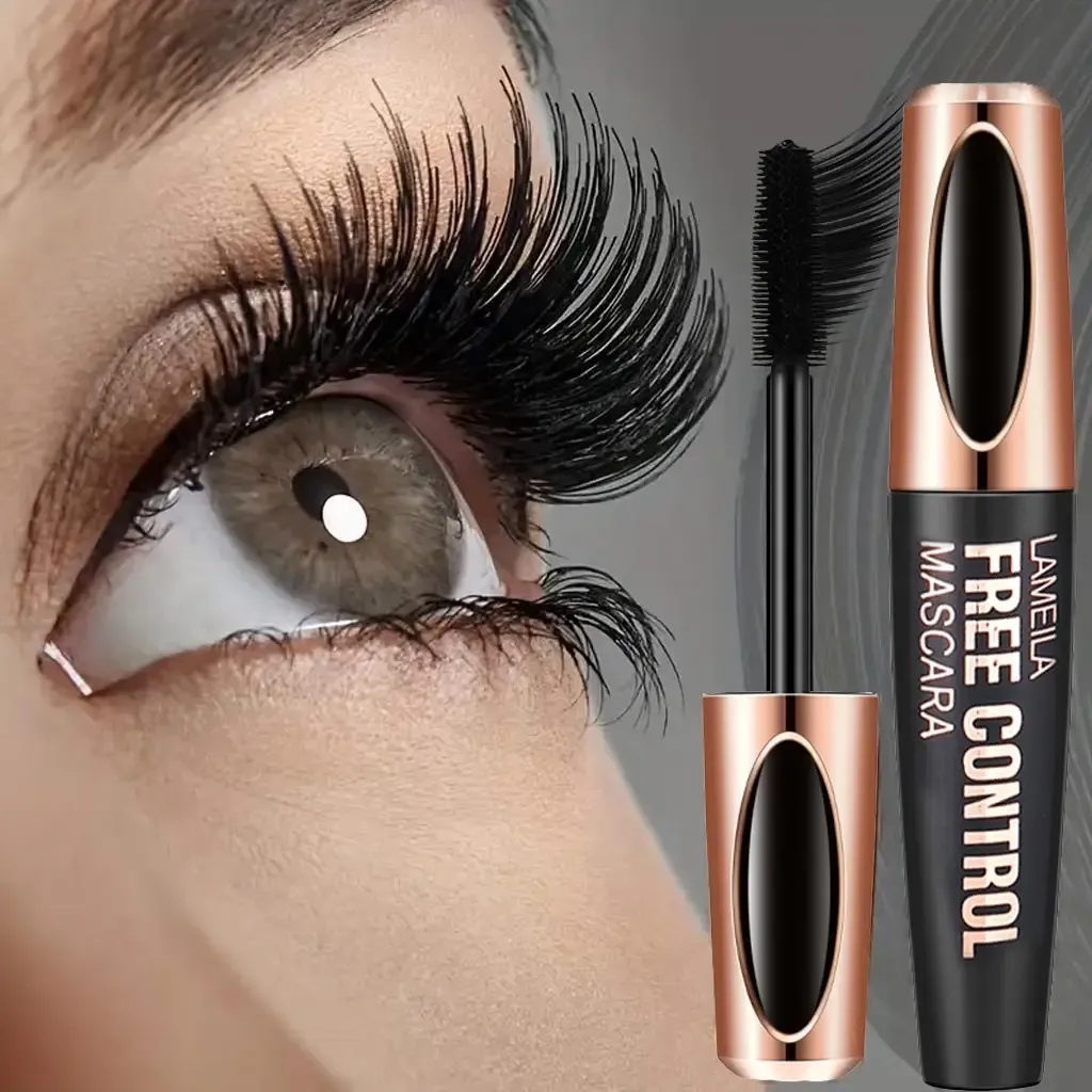 Mascara Fibres de Soie 8D Imperméable, Volume et Allongement, Noir, 1 Pièce - Image 1